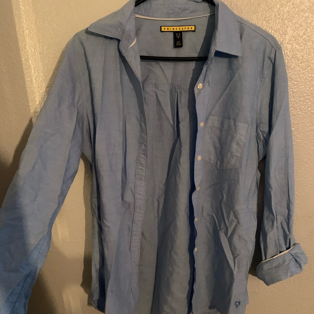 casual blue top